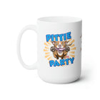 Mom's Mug - Red Nose Pittie Party Cute Happy Pit Bull Dog Ceramic Mug 15oz