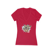 Load image into Gallery viewer, Women's Jersey Short Sleeve Deep V-Neck Tee - German Shepherd