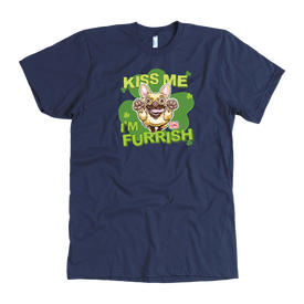 Kiss me I'm furrish - Fawn Frenchie Dog - American Apparel Mens