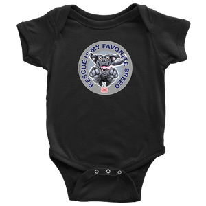 Rescue is My Favorite Breed - Black Labrador Baby Bodysuit