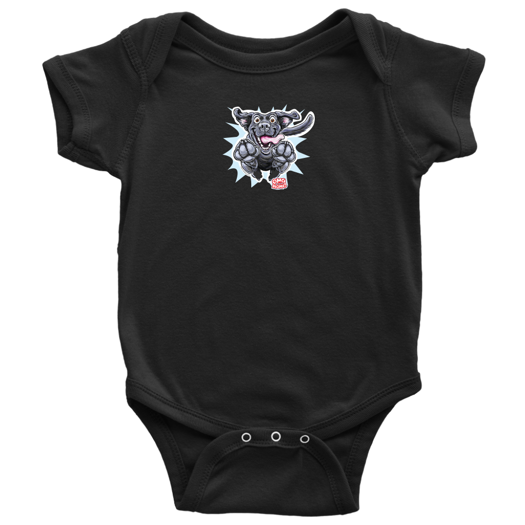 OMG Black Labrador - Baby Bodysuit