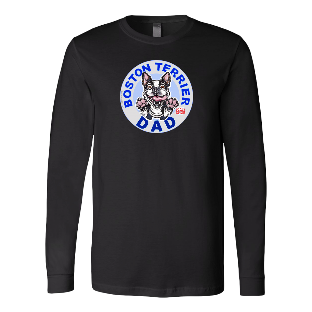 Black Boston Terrier long sleeve tee