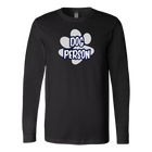 black long sleeve tee with Dog Person design on front