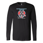 a black long sleeve shirt featuring the Boston Terrier dog design in the Emotional Support Human collection. Great gift idea for the Bostie dog lover. 