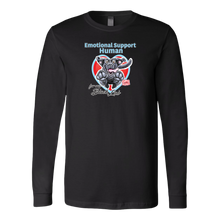 Load image into Gallery viewer, Emotional Support Human - Black Labrador Retriever - Canvas brand Long Sleeve Shirt