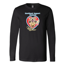 a long sleeve t-shirt with the OMG You're Home! original Golden Retriever dog design on the front