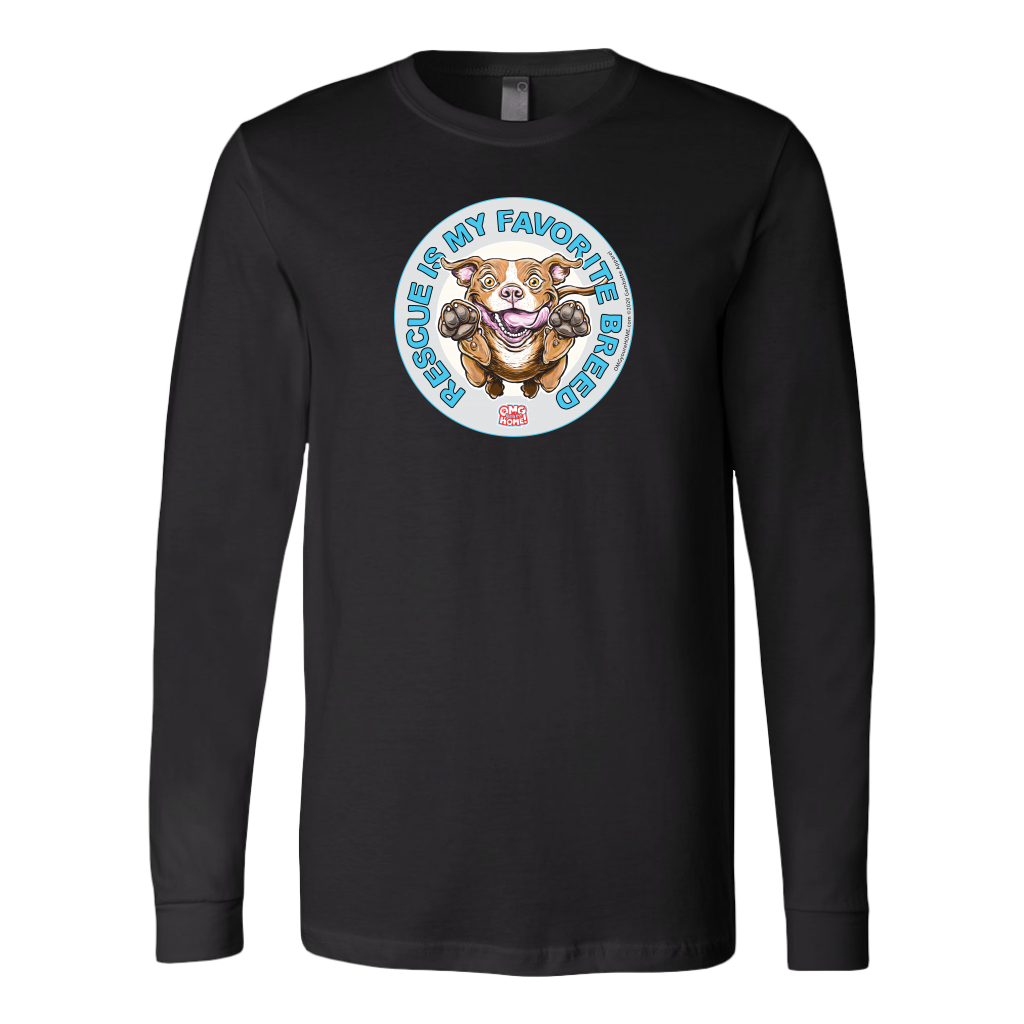 Rescue is my favorite breed - Red Nose Pitbull - Long Sleeve Shirt by Canvas