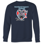 Emotional Support Human - Black Labrador Retriever - Crewneck Sweatshirt Big Print