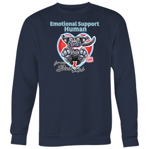 Emotional Support Human - Black Labrador Retriever - Crewneck Sweatshirt Big Print