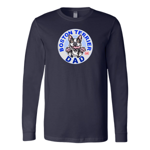 Boston Terrier Dad - Canvas brand Long Sleeve Shirt