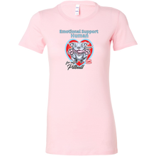 Load image into Gallery viewer, Womens pink t-shirt with Emotional Support Human for my Blue Nose Pitbull design on front