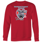 Emotional Support Human - Black Labrador Retriever - Crewneck Sweatshirt Big Print