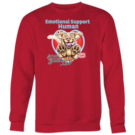 Emotional Support Human - Yellow Labrador Retriever - Crewneck Sweatshirt Big Print