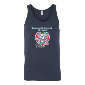 Emotional Support Human - Blue Nose Pitbull - Canvas brad Unisex Tank