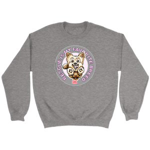 Rescue is My Favorite Breed - Yorkie Crewneck Sweatshirt