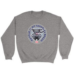 Rescue is My Favorite Breed - Black Labrador Crewneck Sweatshirt