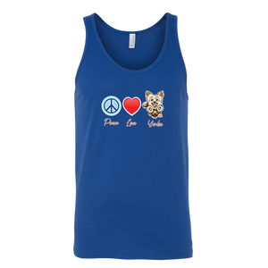 Peace Love Yorkie - Canvas brand Unisex Tank