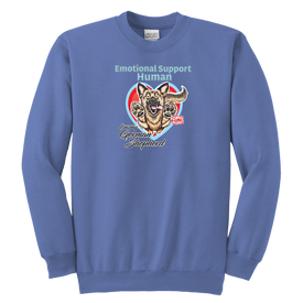 Emotional Support Human - German Shepherd - Youth Crewneck Sweatshirt