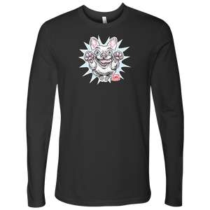 White French Bulldog - Frenchie - Next Level Mens Long Sleeve