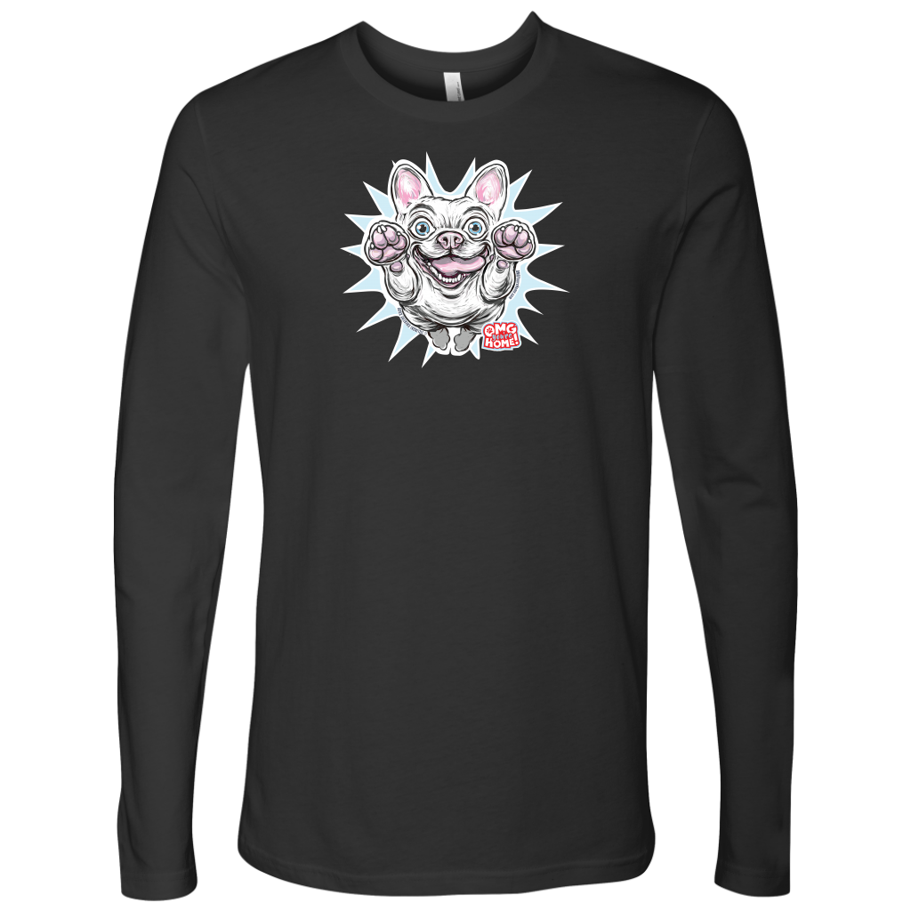 White French Bulldog - Frenchie - Next Level Mens Long Sleeve