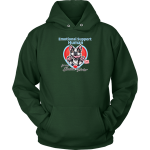 Emotional Support Human - Boston Terrier - Unisex Hoodie for Bostie Dog Lovers