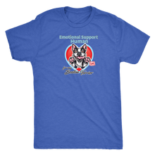 Load image into Gallery viewer, royal blue  mens tee with Boston Terrier dog design on front