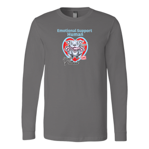 Emotional Support Human - Blue Nose Pitbull - Canvas brand Long Sleeve Shirt