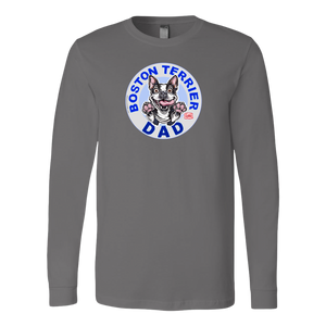 Boston Terrier Dad - Canvas brand Long Sleeve Shirt