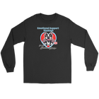 Boston Terrier dog on black long sleeve tee