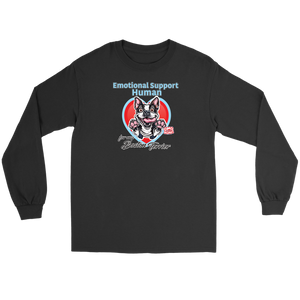 Boston Terrier dog on black long sleeve tee