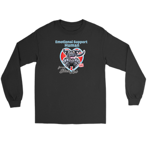 Emotional Support Human Black Lab long sleeve t-shirt