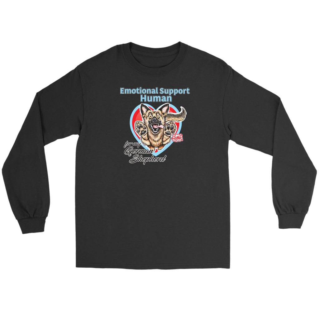 Emotional Support Human long sleeve t-shirt German Shepherd