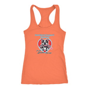 Emotional Support Human - Boston Terrier - Next Level Racerback Tank