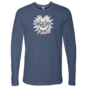 White French Bulldog - Frenchie - Next Level Mens Long Sleeve