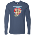 a navy blue long sleeve tee featuring the Emotional Support Human - Golden Retriever