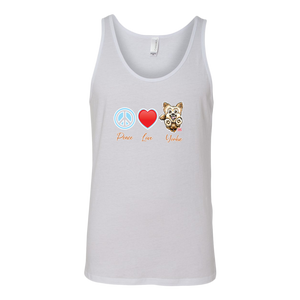 Peace Love Yorkie - Canvas brand Unisex Tank