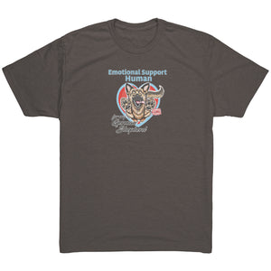 Emotional Support Human - German Shepherd Next Level Mens Triblend Shirt for GSD Dog Lovers