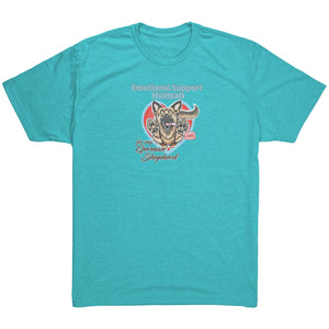 Emotional Support Human - German Shepherd Next Level Mens Triblend Shirt for GSD Dog Lovers