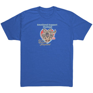 Emotional Support Human - German Shepherd Next Level Mens Triblend Shirt for GSD Dog Lovers