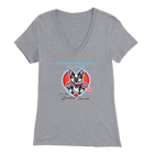 Emotional Support Human - Boston Terrier - Bella Womens V-Neck for Bostie Moms
