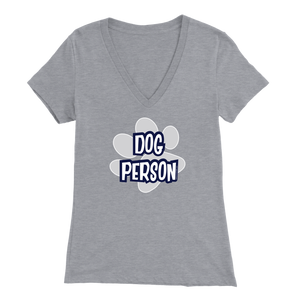 dog person v-neck t-shirt for women dog lovers