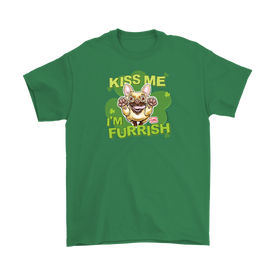 Kiss me I'm furrish - Frenchie - Gildan Mens T-Shirt