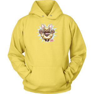 yellow Unisex Hoodie featuring the OMG Fawn French Bulldog - Frenchie 