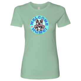 Boston Terrier - Welcome Home - Next Level Womens Shirt