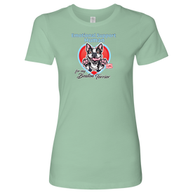 Emotional Support Human - Boston Terrier Womens Shirt for Bostie Dog Lovers