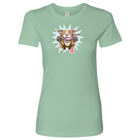 OMG Red Nose Pitbull - Next Level Womens Shirt
