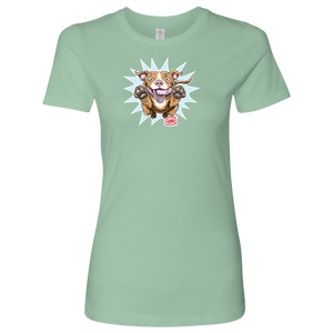OMG Red Nose Pitbull - Next Level Womens Shirt