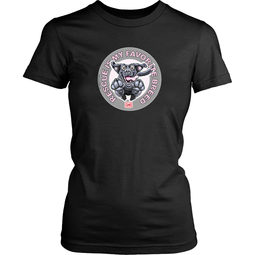 Rescue is My Favorite Breed - Black Labrador Womens Shirt