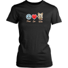 Black District Shirt featuring the Peace Love Yorkie dog design from OMG You're HOME!