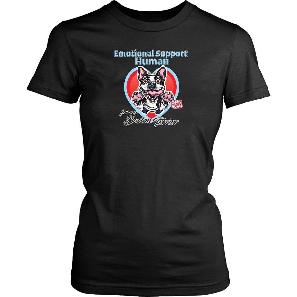 Emotional Support Human - Boston Terrier Shirt for Bostie Lovers